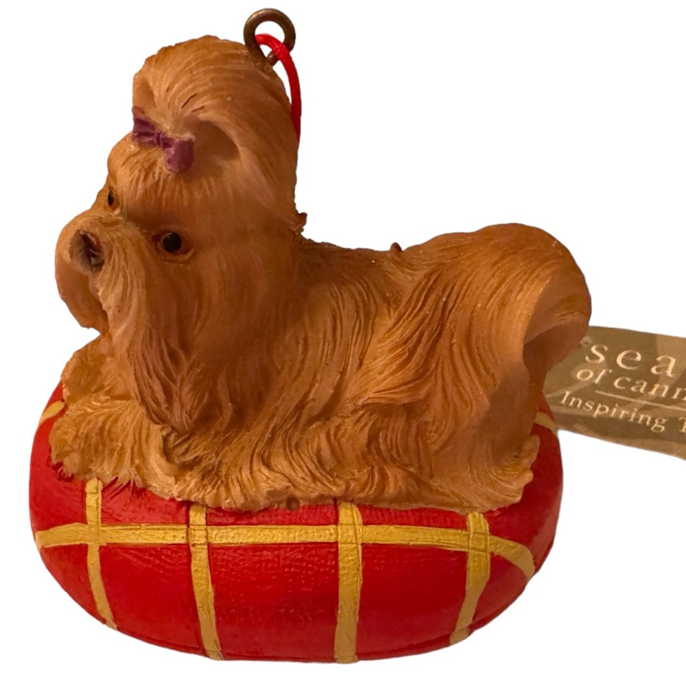 Seasons of Cannon Falls Yorkie/ Yorkshire Terrier Dog Christmas Ornament NWT